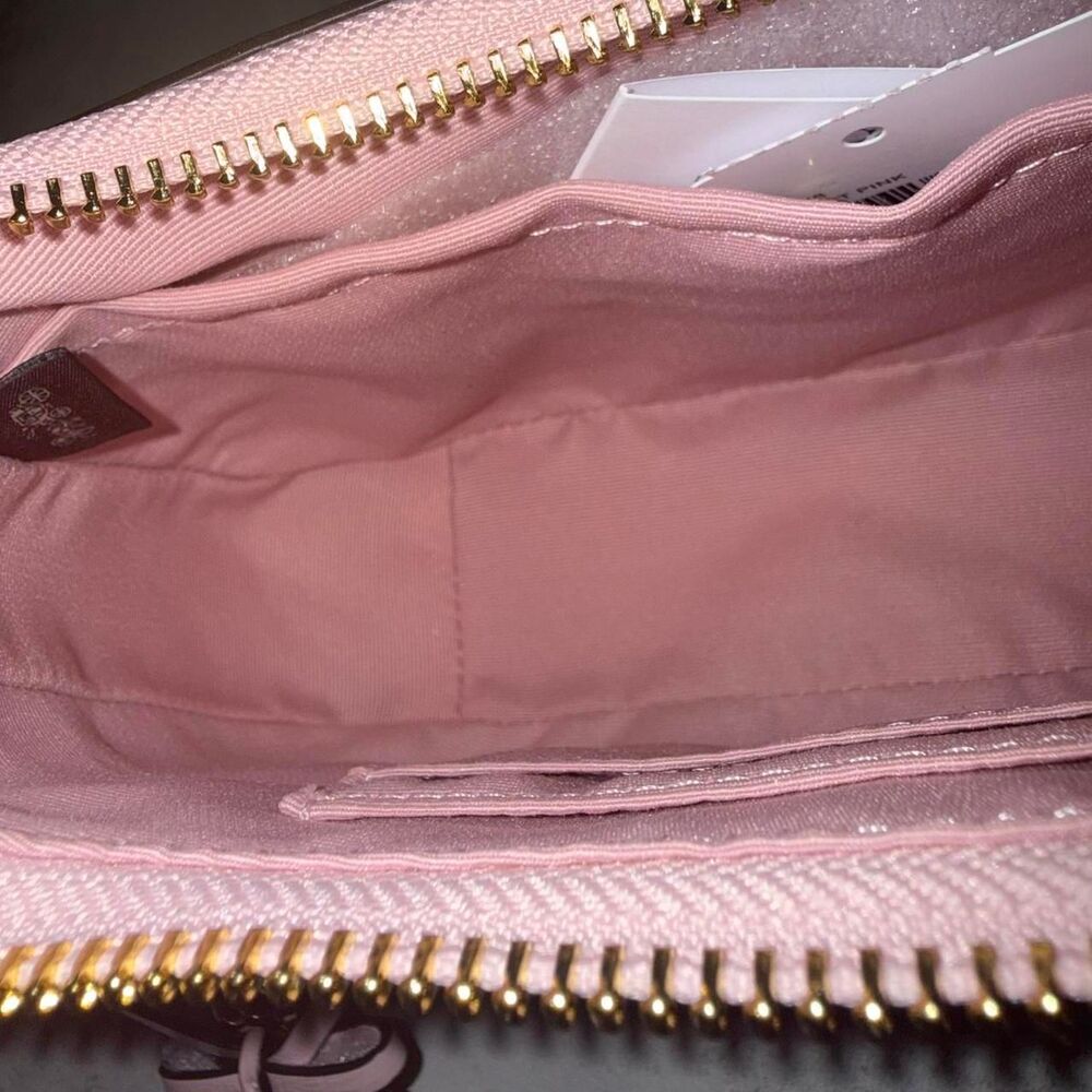 Coach Pink Teri Mini Crossbody Bag With Bows - Picture 3 of 8